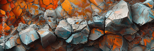 abstract image of the multi colored rocks, generative AI
