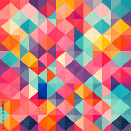 An abstract geometric pattern in vibrant colors.