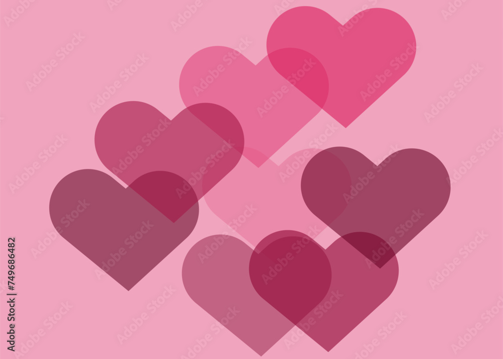 Abstract hearts background.