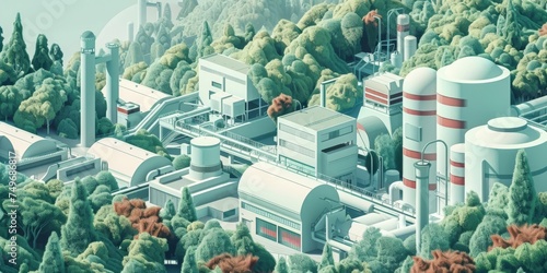 Factory Oasis: Where Nature Meets Industry. Generative AI