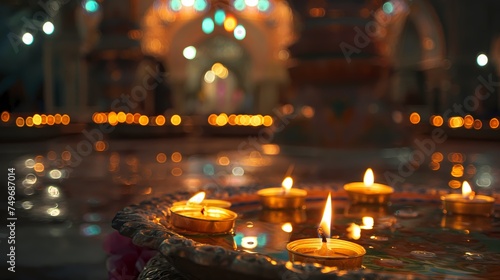 lantern candles culture ramadan concept background © oswasa