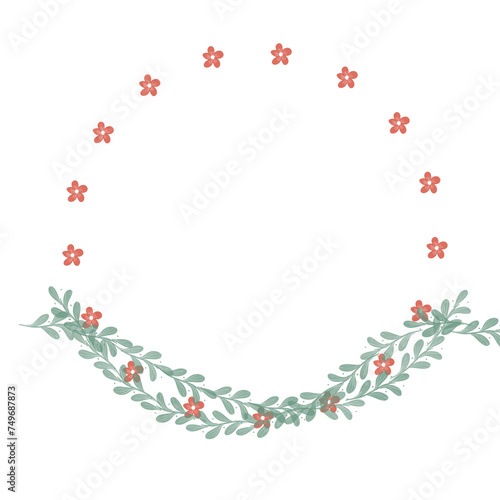 Wallpaper Mural Hand drawn floral frames with flowers. Wreath. Elegant logo template. Vector illustration for labels, branding business identity, wedding invitation Torontodigital.ca