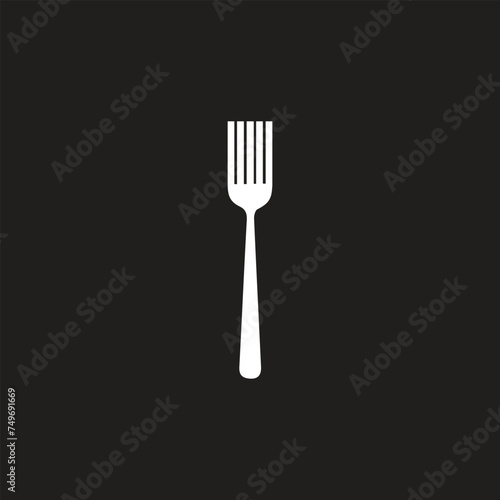 Fork - a silverware utensil for eating flat vector icon for food apps and websites