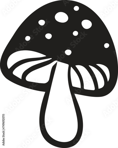 Celestial Mystical boho mushrooms, magic mushroom with moon and stars, witchcraft symbol, witchy esoteric objects, floral mystical elements fungi, fungus.