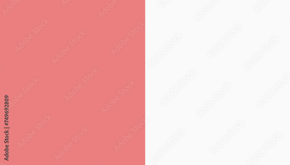 Dark pink coral white solid color split fifty fifty 50/50 banner background wall paper