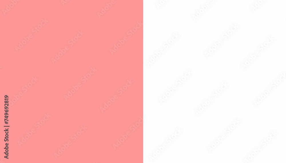 Pink coral white color split fifty fifty banner background wall paper