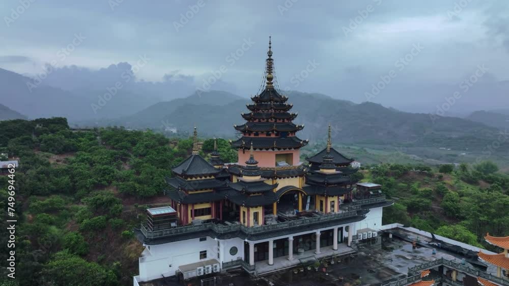 Ten Thousand Buddhas Monastery In Tainan District, Taiwan, Aerial View Ten Thousand Buddhas Monastery In Tainan District, Taiwan, Aerial View