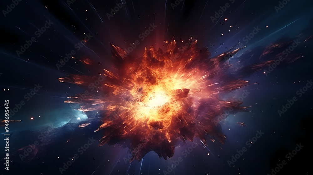 Supernova explosion in outer space Supernova explosion in outer space