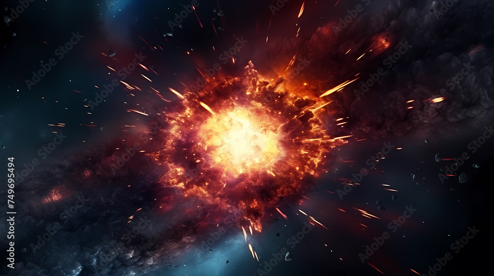 Supernova explosion in outer space Supernova explosion in outer space