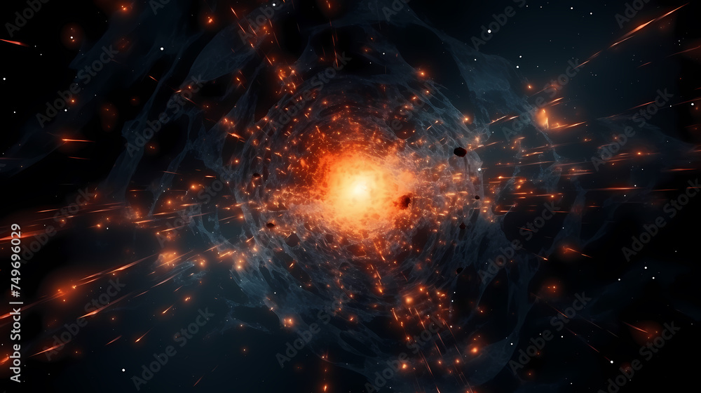 Supernova explosion in outer space Supernova explosion in outer space