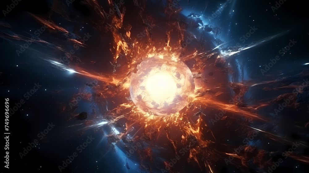 Fototapeta premium Supernova explosion in outer space