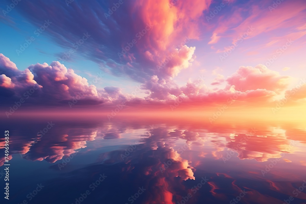 Beautiful seascape. Sunset over the sea. Beautiful seascape. Sunset over the sea.
