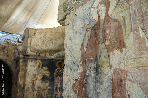 Byzantine frescoes of saints