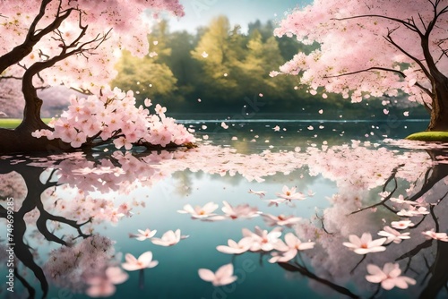 cherry blossom generated by AI technology