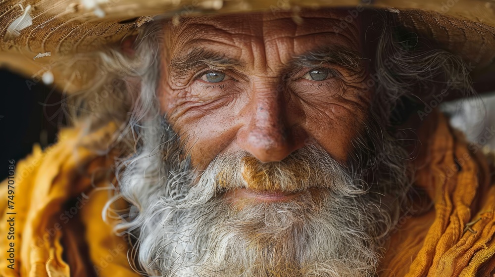 A close-up captures the smiling wizard, his iconic hat perched atop his head, conjuring sorcery as realistic fire sparkles in the air. A close-up captures the smiling wizard, his iconic hat perched atop his head, conjuring sorcery as realistic fire sparkles in the air.