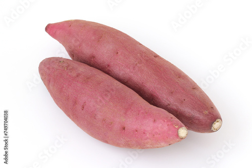 白背景のさつまいも（紅はるか）