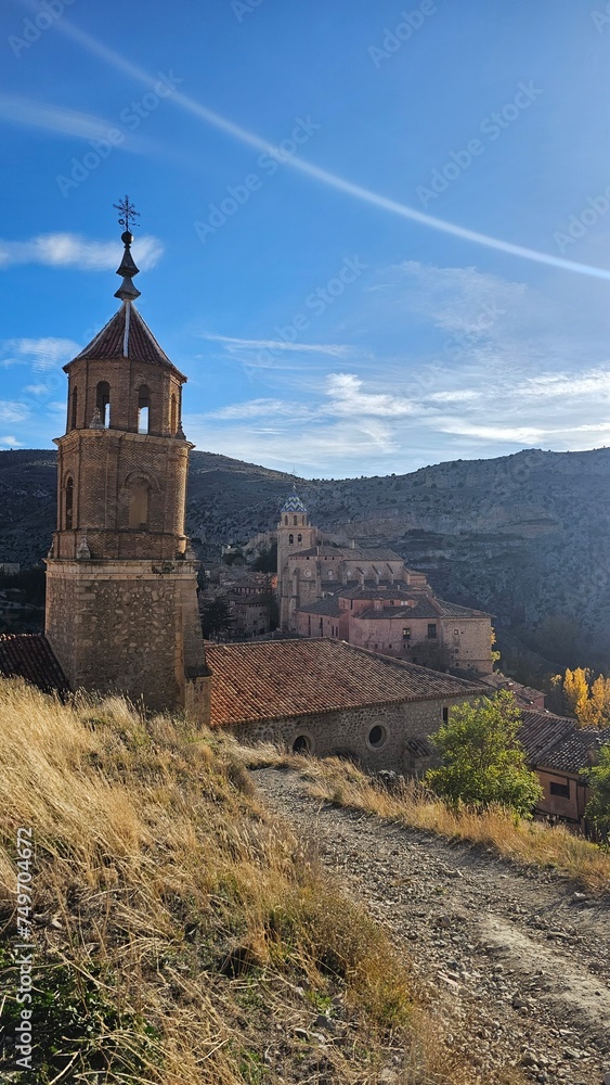 Landscape of the beautiful town of Albarracín, in Teruel.