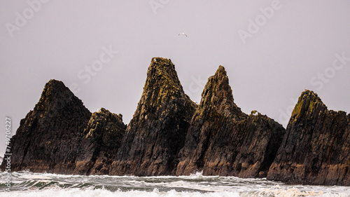 Seal Rock Beach's rock formations on the Oregon Coast