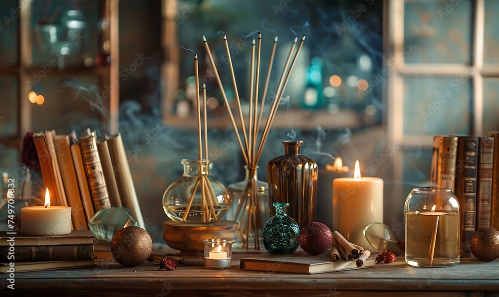 Vase with reed diffuser. Vase with reed diffuser.
