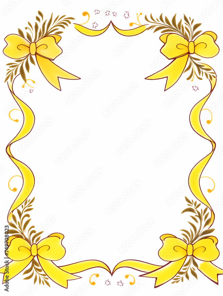 Obraz premium リボンフレーム