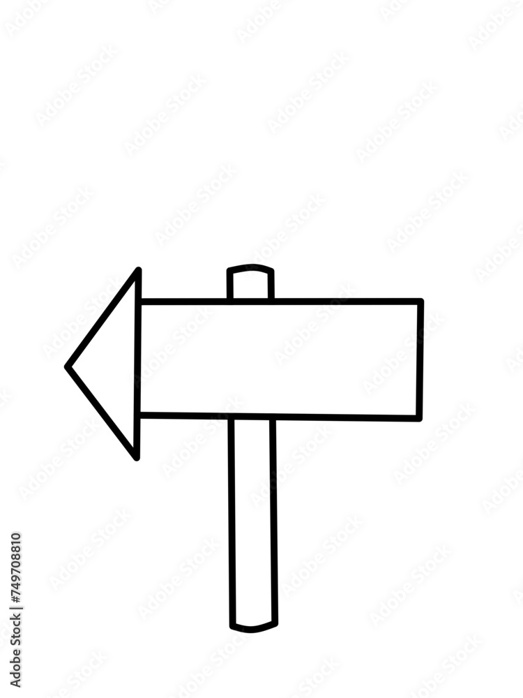 Direction Label Line Vector Icon Sign Direction Label Line Vector Icon Sign