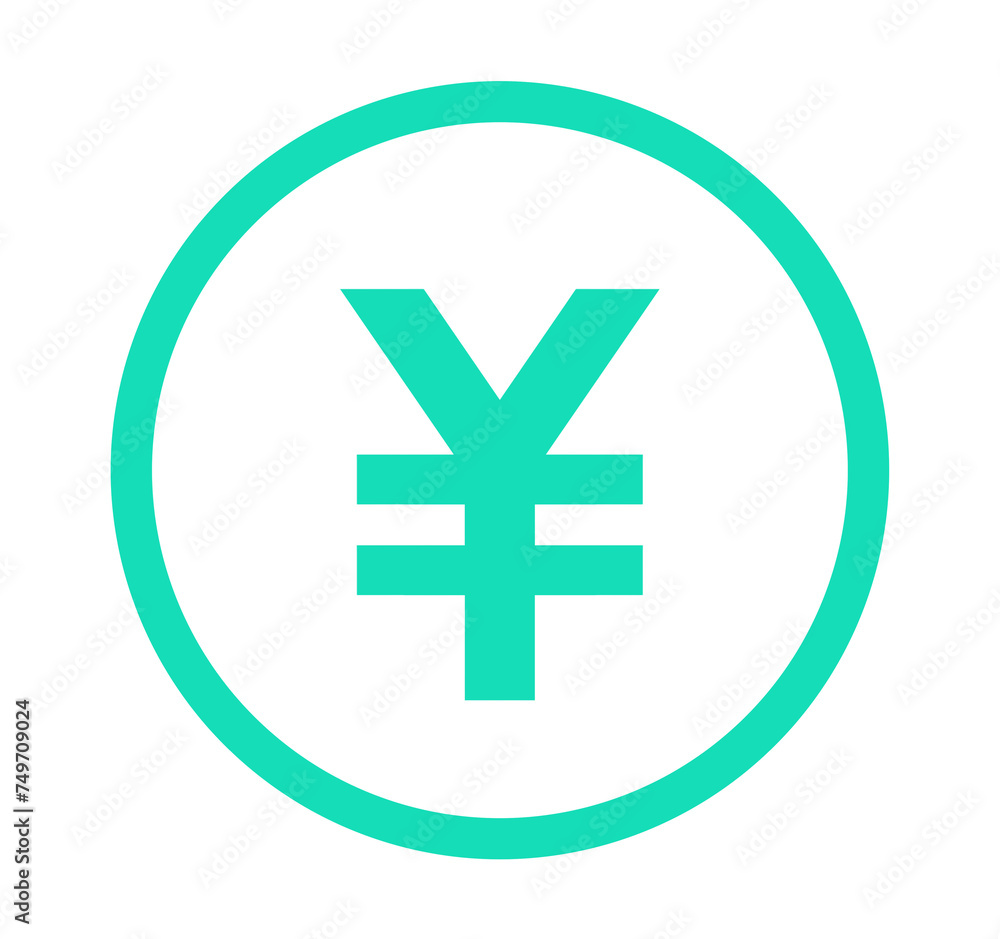 Fototapeta premium シンプルな緑色の円マーク