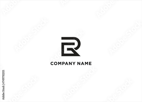 RG initial letter logo design template vector