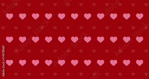 Flashing Heart Shapes Loopable Animation, 4k resolution.