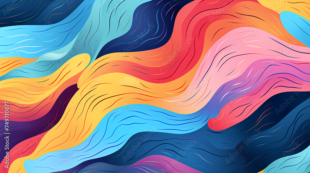 Obraz premium Fun colorful seamless pattern