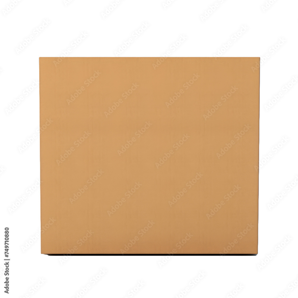 Blank cardboard_display_box isolated on transparent background, png