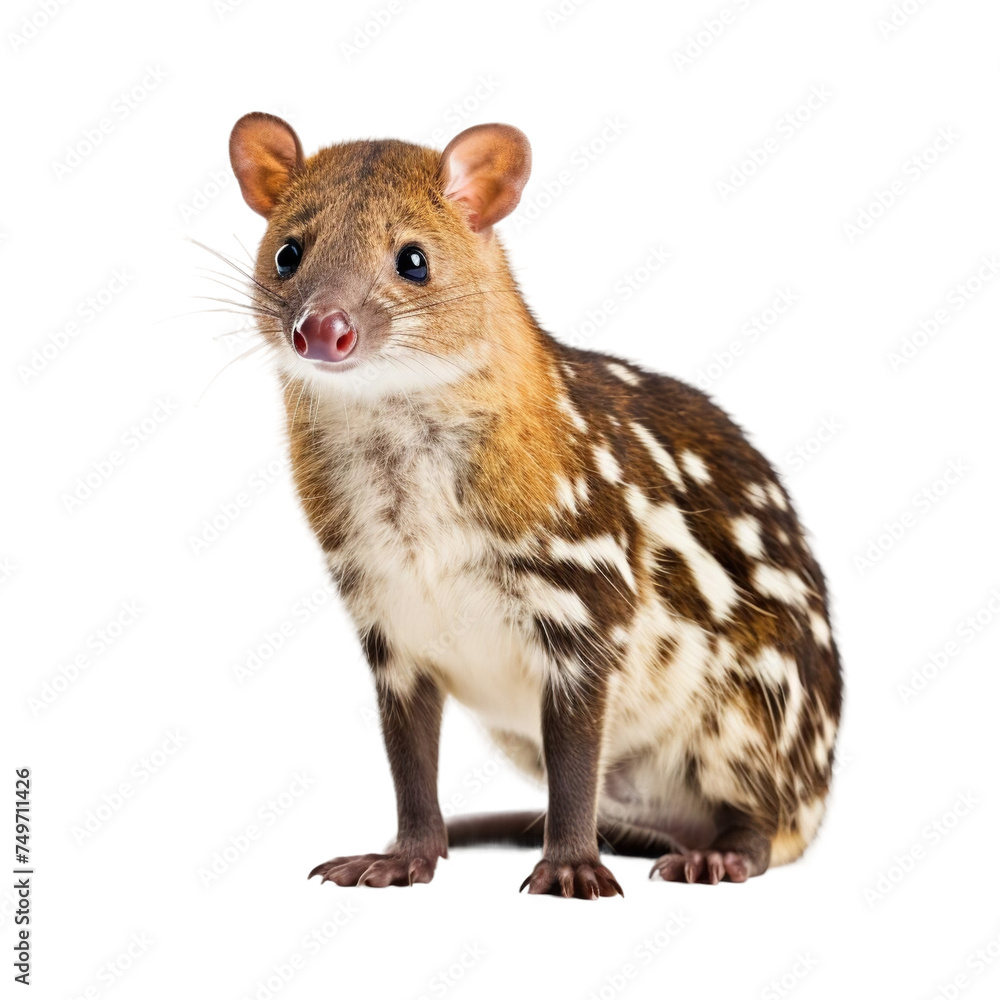 Cute Quoll isolated on white background
Cute Quoll isolated on white background