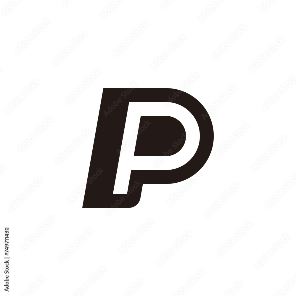 Minimalist Initial Letter P Logo. Letter P logo template in black Minimalist Initial Letter P Logo. Letter P logo template in black