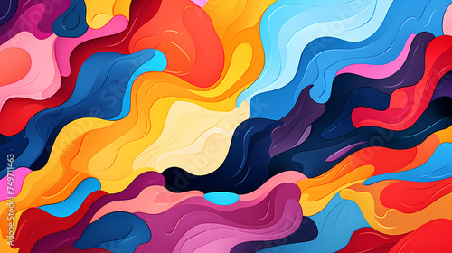 Fun colorful seamless pattern © ma