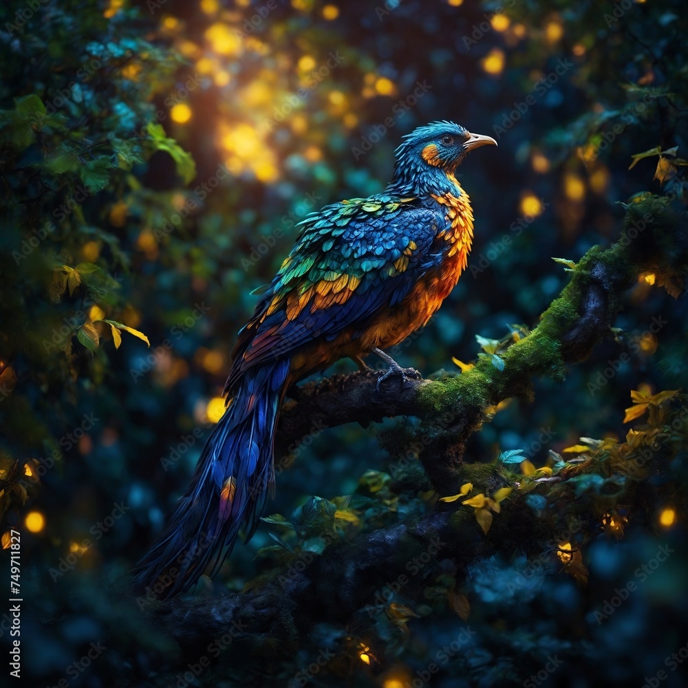 Obraz premium Peacock Presence in the Park