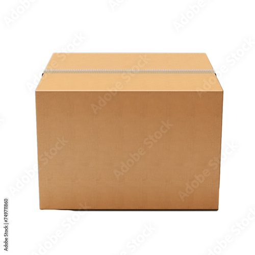 Blank cardboard mailer box isolated on transparent background, png © road to millionaire