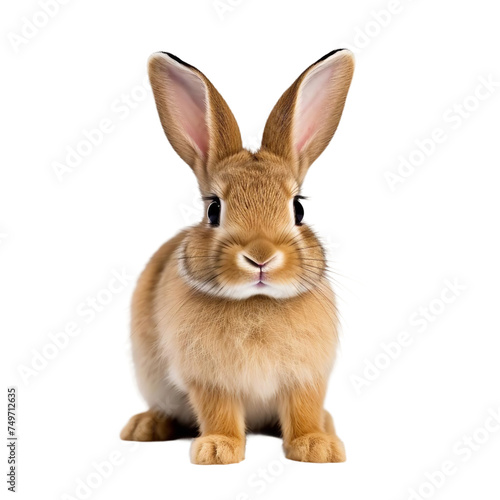 Beautiful Rabbit isolated on white background