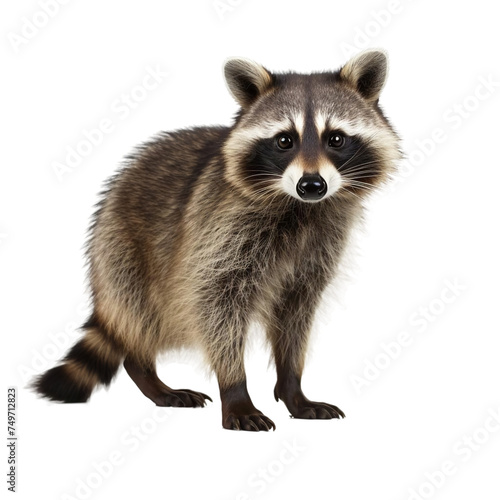 Beautiful Raccoon isolated on white background © Png