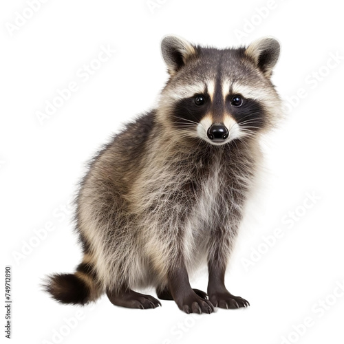 Beautiful Raccoon isolated on white background © Png
