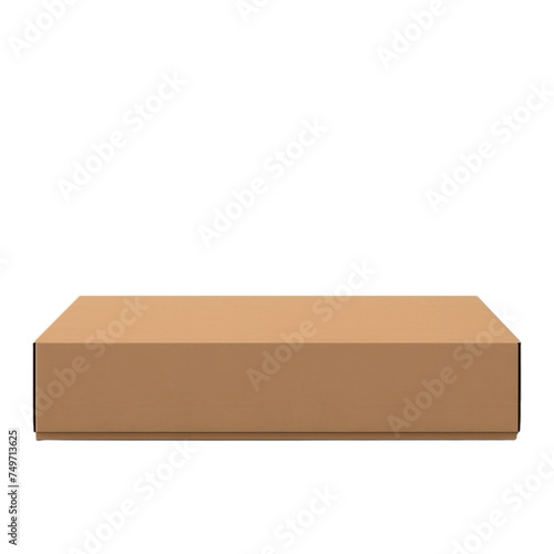 Blank cardboard box isolated on transparent background, png © road to millionaire
