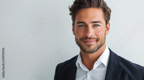 Elegant Young Man in Tuxedo Smiling at Formal Event