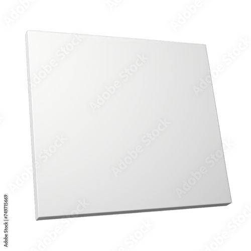Blank cardboard software CD case isolated on transparent background, png