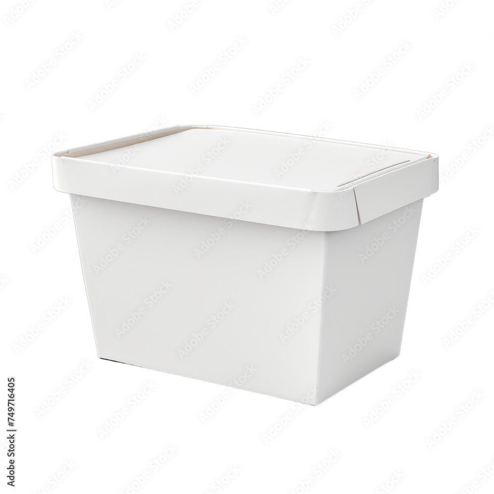 Blank cardboard takeout container isolated on transparent background, png Blank cardboard takeout container isolated on transparent background, png