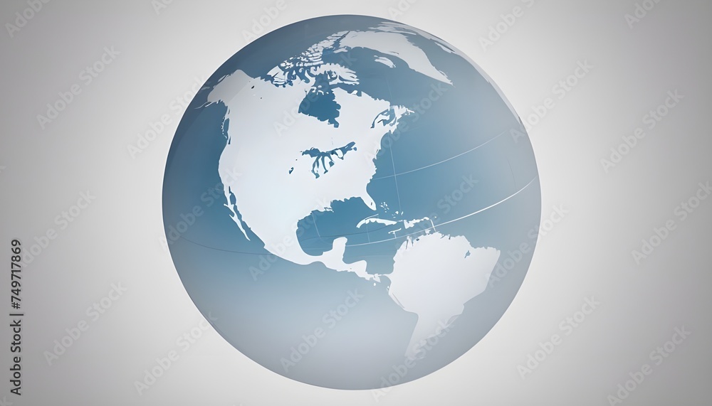 Obraz premium Abstract globe focusing on North America illustration.