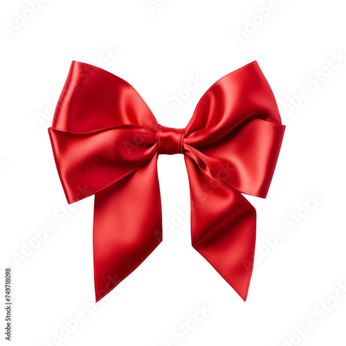 Beautiful Red Bow isolated on white background 