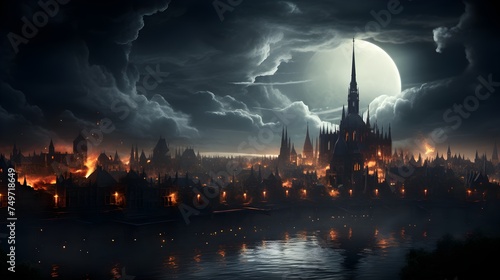 famous cities around the world in a Mistborn setting, buildings with Luthadel Architecture and ash falling from the sky
