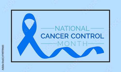 National Cancer Control Month Observed every year of April, Vector banner, flyer, poster and social medial template design.