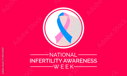 National Infertility Awareness Week Observed every year of April 21th-27th, Vector banner, flyer, poster and social medial template design.