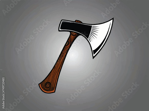 illustration of an axe in a background