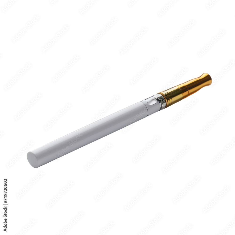 Modern white disposable electronic cigarette Isolated on transparent background Modern white disposable electronic cigarette Isolated on transparent background
