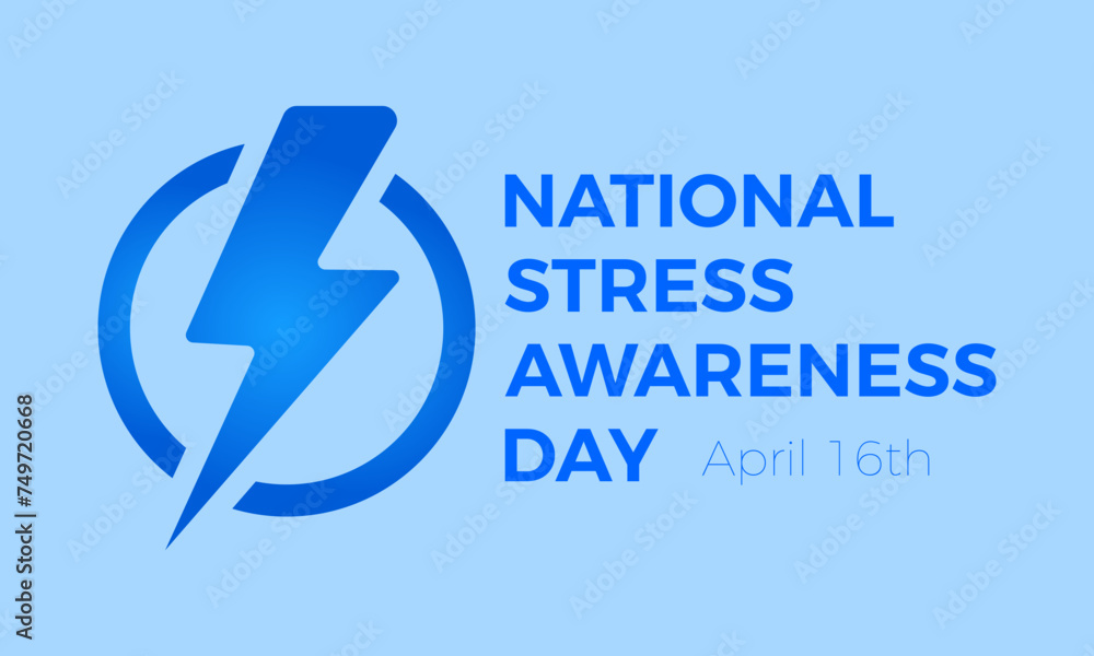 National Stress Awareness Day Observed every year of April 16 and November 6, Vector banner, flyer, poster and social medial template design. National Stress Awareness Day Observed every year of April 16 and November 6, Vector banner, flyer, poster and social medial template design.